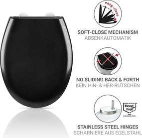 WC-ülőke automatikus záródással 37 x 44,5 cm Rieti – Wenko