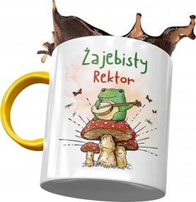 Sárga Bögre A Rektornak Békás Rektor Bögre Nyomtatott Fotóval