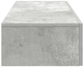 Falipolc fiókokkal betonszürke 60x26,5x15 cm műszaki fa