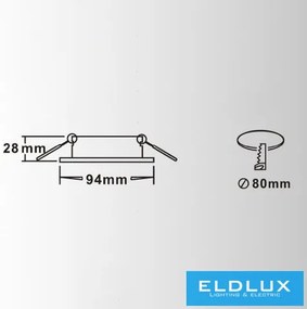 UNIVERSO Süllyesztett spot lámpatest 1*MR16 fehér ∅94x28mm/∅80mm