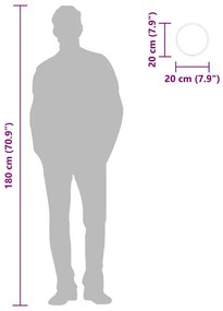 ezüstszínű falitükör Ø 20 cm Kerek