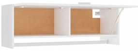 fehér szerelt fa ruhásszekrény 100 x 32,5 x 35 cm