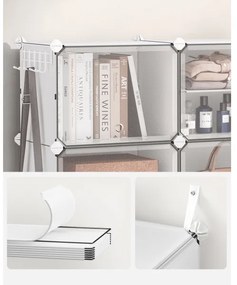 Moduláris polc rekeszekkel BOXIFY fehér