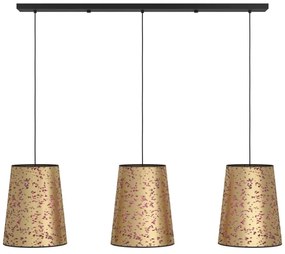 Eglo 390293 - Csillár zsinóron CASTUERA 3xE27/25W/230V arany/rózsaszín