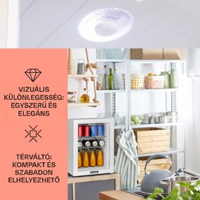 Klarstein Brooklyn 42, mini hűtőszekrény, üvegajtó, LED világítás, polcok