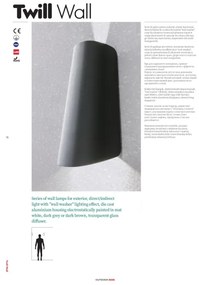 Redo 9536 - LED Kültéri fali lámpa TWILL 1xLED/11W/230V IP65