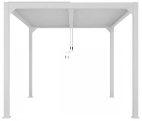 LUXE pergola 4x4m fehér LED világítással