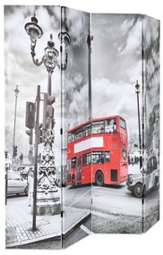 fekete-fehér londoni busz mintás paraván 160 x 170 cm