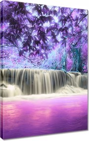 Vászonkép 40x60 Lila vízesés