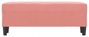 vidaXL rózsaszín bársony pad 100 x 35 x 41 cm