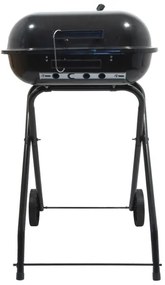 Hordozható faszenes grillsütő fekete