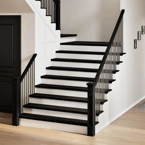 lépcsőfokok 4 db Sötétbarna 120x25x2 cm tömör fa tölgyfa