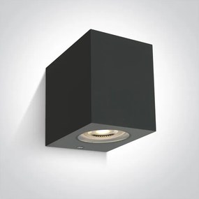 ONE LIGHT 67142H-AN OUTDOOR CUBE Modern Kültéri Fali Lámpa Antracit GU10 IP44