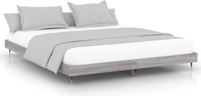 vidaXL szürke sonoma színű szerelt fa ágykeret matrac nélkül 160x200cm