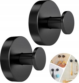 2 Db Erős Szívó Kampók Rozsdamentes Acél Fúrás Nélkül Fürdőszoba Konyha