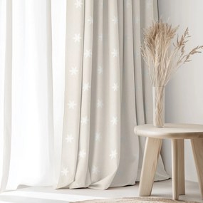 Goldea natura karácsonyi drapéria - hópelyhek természetes alapon 140x135 cm
