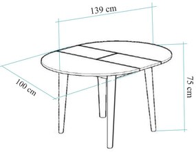 Étkező szett Nidupo 3 (fehér + szürke) (2 személy számára). 1093760