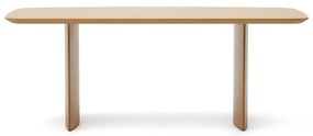 Natúr színű étkezőasztal tölgyfa dekorral 100x200 cm Litto – Kave Home