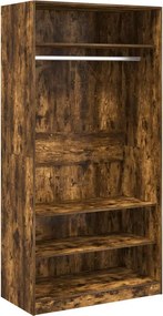 vidaXL füstös tölgy színű szerelt fa ruhásszekrény 100 x 50 x 200 cm