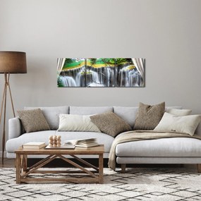 Kép - Varázslatos vízesések megtekintése (órával) (90x30 cm)