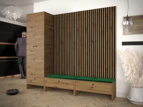 Előszoba Esmaldos VI (artisan tölgy + fekete + zöld) . 1104727
