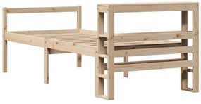 tömör fenyőfa ágy időseknek fejtámlával 100 x 200 cm