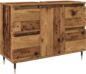 vidaXL antik fa színű szerelt fa mosdószekrény 80 x 33 x 60 cm