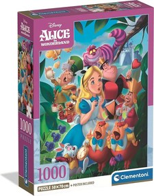 Disney Alice Csodaországban Adventures 1000 db-os Compact puzzle Clementoni