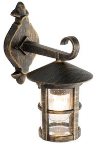 Klasszikus kültéri fali lámpa antik arany IP44 - Herb