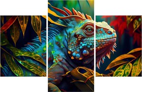 Kép - Színes leguán (90x60 cm)