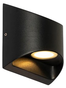 Modern kültéri fali lámpa fekete, LED-del, 2-lámpás, IP54 - Mal