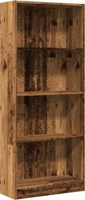 vidaXL antik fa színű szerelt fa könyvespolc 60 x 24 x 143 cm