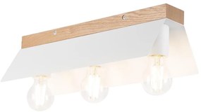 Lamkur Mennyezeti lámpa ESME 3xE27/15W/230V fehér/tölgy LA53370