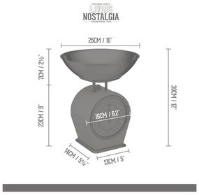 Living Nostalgia krémszínű konyhai mérleg, max. 4 kg - Kitchen Craft