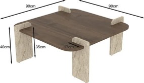Afrolli - Walnut, Travertine