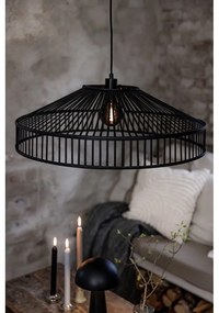 Fekete függőlámpa bambusz búrával ø 70 cm Tapa – Markslöjd