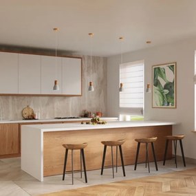 Sollux SL.0964 - Csillár zsinóron QUBIC 1xE27/60W/230V beton/fa szürke