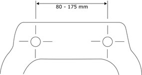 WENKO 24080800-WC WC ülőke TAVOLA 36,5x45 cm fehér/fényes. króm