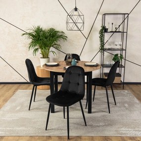 Bővíthető étkezőasztal 102–142 cm Craft tölgy / fekete színkombinációban – HARRY – ME-B-HARRY-DC-CZ-S