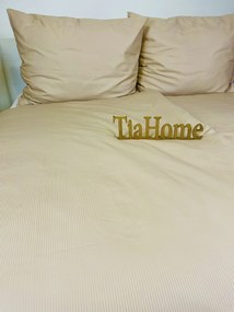 Világosbarna damaszt lapok TiaHome - 1x Párna 90x70cm, 1x Paplan 140x200cm