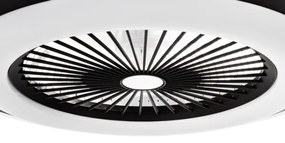 LED Dimmelhető mennyezeti lámpa ventilátorral ZEPHYR LED/48W/230V fekete + távirányító