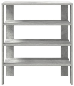 betonszürke szerelt fa cipőtartó 61x32x70 cm