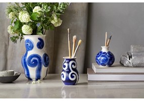 Kék kézzel festett agyagkerámia váza Tulle – Kähler Design