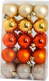 Műanyag karácsonyfadíszek, karácsonyfadíszek, karácsony 4cm/30db, 4 szín