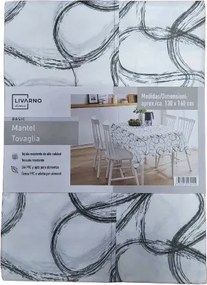 Livarno Home Abrosz fehér mintás 130×160 cm könnyen tisztítható, PVC-mentes