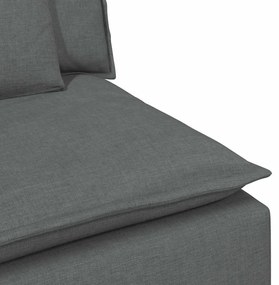 sötétszürke moduláris kanapé középső modul párnákkal 100 cm