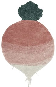 Rózsaszín mosható kézi szövésű pamut gyerek szőnyeg 100x150 cm Ramona the Radish – Lorena Canals