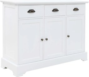 vidaXL 3 ajtós MDF és fenyőfa tálalószekrény 105 x 35 x 77,5 cm