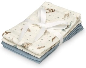 Világossárga bio pamut mosdókesztyű szett 4 db-os 30x30 cm Sea Garden – Cam Cam Copenhagen