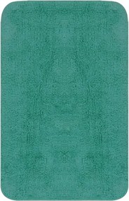 3 darabos türkizkék szövet fürdőszobaszőnyeg-garnitúra